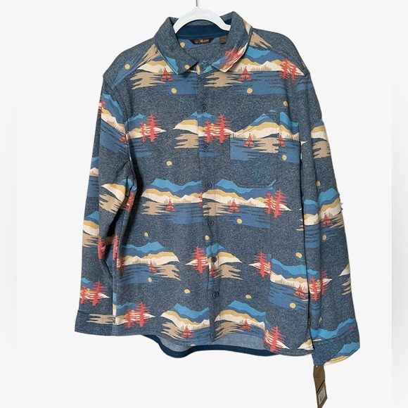 &Lore By Tahoe River Compass Sweater Fleece Button Down NWT - Picture 1 of 8